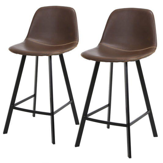 FCH 2pcs Wrought Iron Bar Stool With Curved Feet - Wrought Iron Kitchen Stools - Iron bar chair