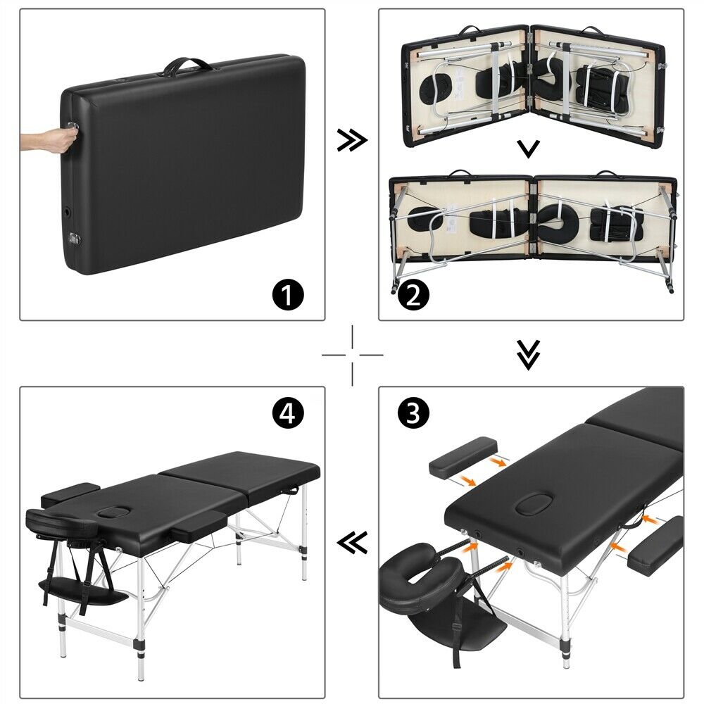 84 Inch Professional Massage Table - Portable Beauty Salon Bed - Beauty Tattoo Massage Bed - Adjustable Massage Bed