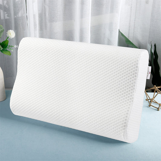 Power of Nature Slow Rebound Memory Foam Pillow White - Ergonomic Cooling Pillows for Neck Pain Relief - Neck & Cervical Pillows with Washable Pillow Covers