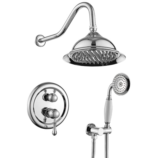 Overhead Shower Head and Hose in One - 2 Mode Filtering Shower Heads - Head-Easy Installation-Silver & Gold