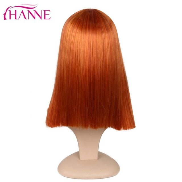 Tinted Color Straight Hair Synthetic Wig -Synthetic Hair Colored Wig - Shoulder Length Synthetic Hair Wig